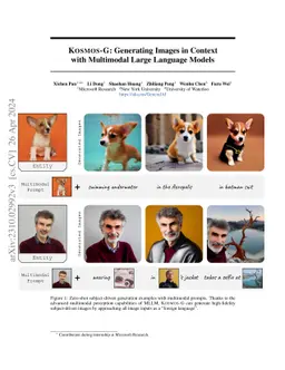 Kosmos-G: Generating Images in Context with Multimodal Large Language
  Models