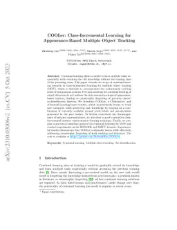 COOLer: Class-Incremental Learning for Appearance-Based Multiple Object
  Tracking