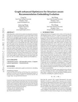 Graph-enhanced Optimizers for Structure-aware Recommendation Embedding
  Evolution