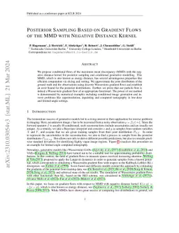 Posterior Sampling Based on Gradient Flows of the MMD with Negative
  Distance Kernel