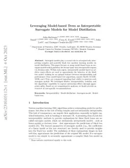 Leveraging Model-based Trees as Interpretable Surrogate Models for Model
  Distillation