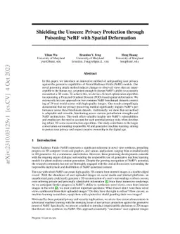 Shielding the Unseen: Privacy Protection through Poisoning NeRF with
  Spatial Deformation