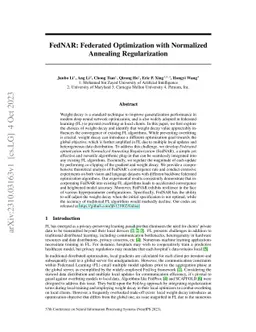 FedNAR: Federated Optimization with Normalized Annealing Regularization