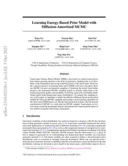 Learning Energy-Based Prior Model with Diffusion-Amortized MCMC