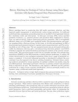 History Matching for Geological Carbon Storage using Data-Space
  Inversion with Spatio-Temporal Data Parameterization