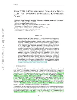 Know2BIO: A Comprehensive Dual-View Benchmark for Evolving Biomedical
  Knowledge Graphs