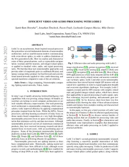 Efficient Video and Audio processing with Loihi 2