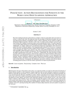 PoseAction: Action Recognition for Patients in the Ward using Deep
  Learning Approaches
