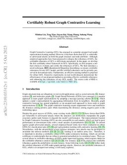 Certifiably Robust Graph Contrastive Learning