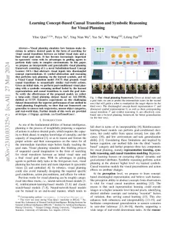 Learning Concept-Based Causal Transition and Symbolic Reasoning for
  Visual Planning