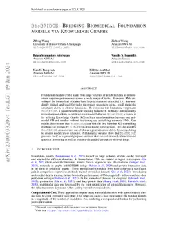 BioBridge: Bridging Biomedical Foundation Models via Knowledge Graphs