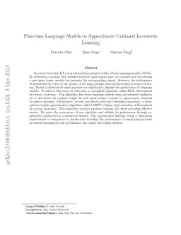 Fine-tune Language Models to Approximate Unbiased In-context Learning