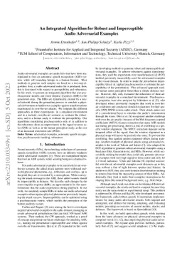 An Integrated Algorithm for Robust and Imperceptible Audio Adversarial
  Examples