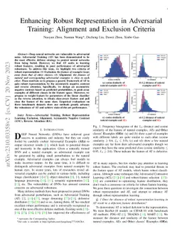 Enhancing Robust Representation in Adversarial Training: Alignment and
  Exclusion Criteria