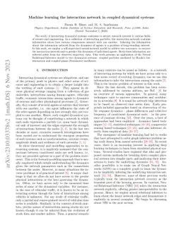 Machine learning the interaction network in coupled dynamical systems