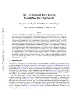 Pre-Training and Fine-Tuning Generative Flow Networks