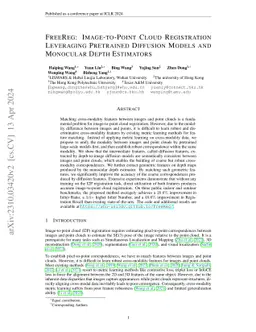 FreeReg: Image-to-Point Cloud Registration Leveraging Pretrained
  Diffusion Models and Monocular Depth Estimators