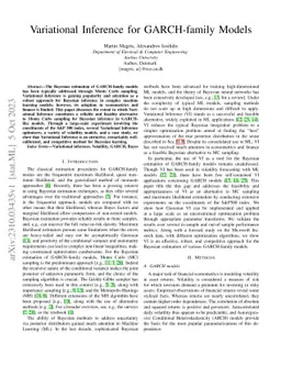 Variational Inference for GARCH-family Models