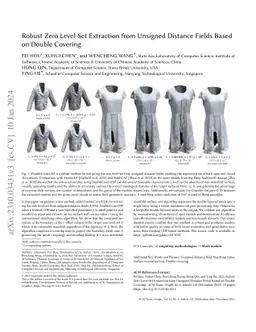 Robust Zero Level-Set Extraction from Unsigned Distance Fields Based on
  Double Covering