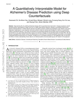 A Quantitatively Interpretable Model for Alzheimer's Disease Prediction
  Using Deep Counterfactuals