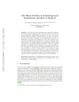 The Blame Problem in Evaluating Local Explanations, and How to Tackle it