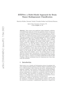 BTDNet: a Multi-Modal Approach for Brain Tumor Radiogenomic
  Classification