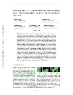 How the level sampling process impacts zero-shot generalisation in deep
  reinforcement learning