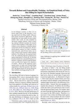 Towards Robust and Generalizable Training: An Empirical Study of Noisy
  Slot Filling for Input Perturbations