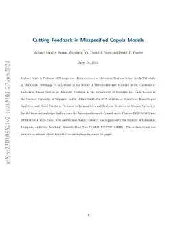 Cutting Feedback in Misspecified Copula Models