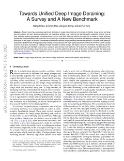 Towards Unified Deep Image Deraining: A Survey and A New Benchmark