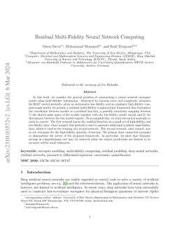 Residual Multi-Fidelity Neural Network Computing