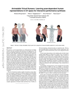 Animatable Virtual Humans: Learning pose-dependent human representations
  in UV space for interactive performance synthesis