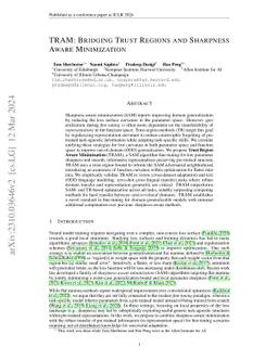 TRAM: Bridging Trust Regions and Sharpness Aware Minimization