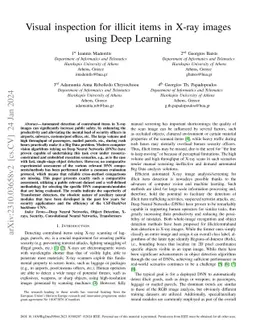 Visual inspection for illicit items in X-ray images using Deep Learning