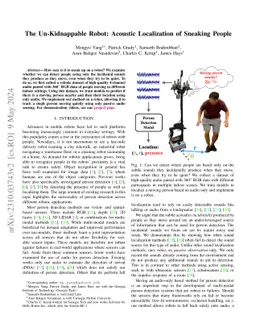 The Un-Kidnappable Robot: Acoustic Localization of Sneaking People