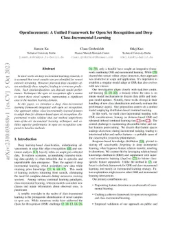 OpenIncrement: A Unified Framework for Open Set Recognition and Deep
  Class-Incremental Learning