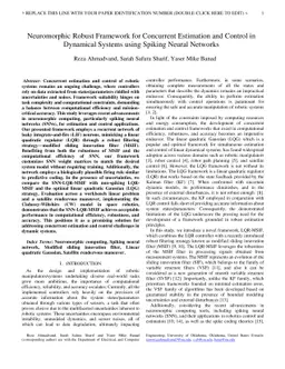 Neuromorphic Robust Framework for Concurrent Estimation and Control in
  Dynamical Systems using Spiking Neural Networks