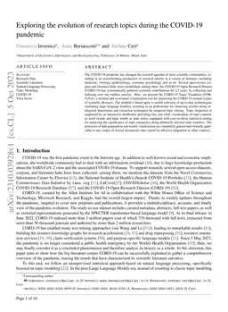 Exploring the evolution of research topics during the COVID-19 pandemic