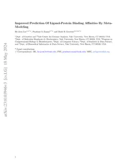 Improved prediction of ligand-protein binding affinities by
  meta-modeling