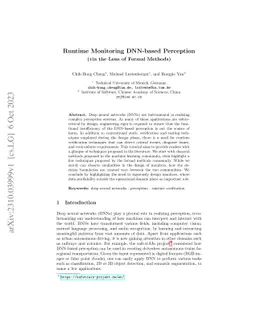 Runtime Monitoring DNN-Based Perception