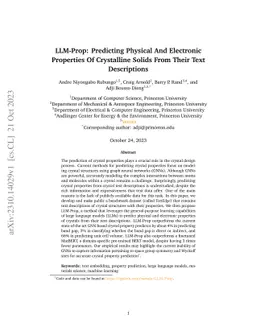 LLM-Prop: Predicting Physical And Electronic Properties Of Crystalline
  Solids From Their Text Descriptions
