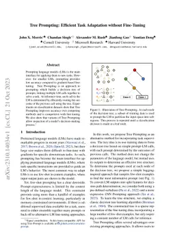 Tree Prompting: Efficient Task Adaptation without Fine-Tuning
