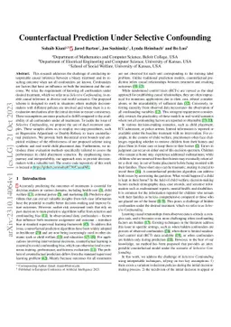 Counterfactual Prediction Under Selective Confounding