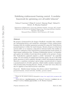 Stabilizing reinforcement learning control: A modular framework for
  optimizing over all stable behavior