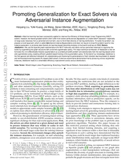 Promoting Generalization for Exact Solvers via Adversarial Instance
  Augmentation