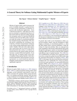A General Theory for Softmax Gating Multinomial Logistic Mixture of
  Experts