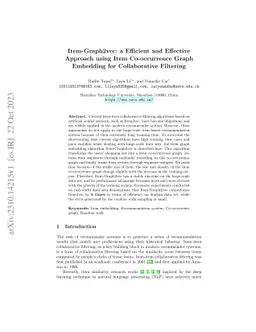 Item-Graph2vec: a Efficient and Effective Approach using Item
  Co-occurrence Graph Embedding for Collaborative Filtering