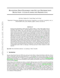 Revisiting Deep Ensemble for Out-of-Distribution Detection: A Loss
  Landscape Perspective