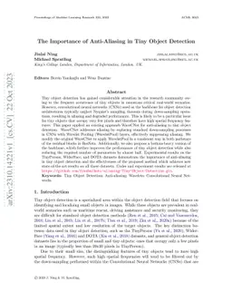 The Importance of Anti-Aliasing in Tiny Object Detection