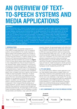 An overview of text-to-speech systems and media applications